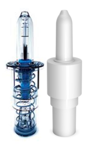 A picture of two different types of tubes.